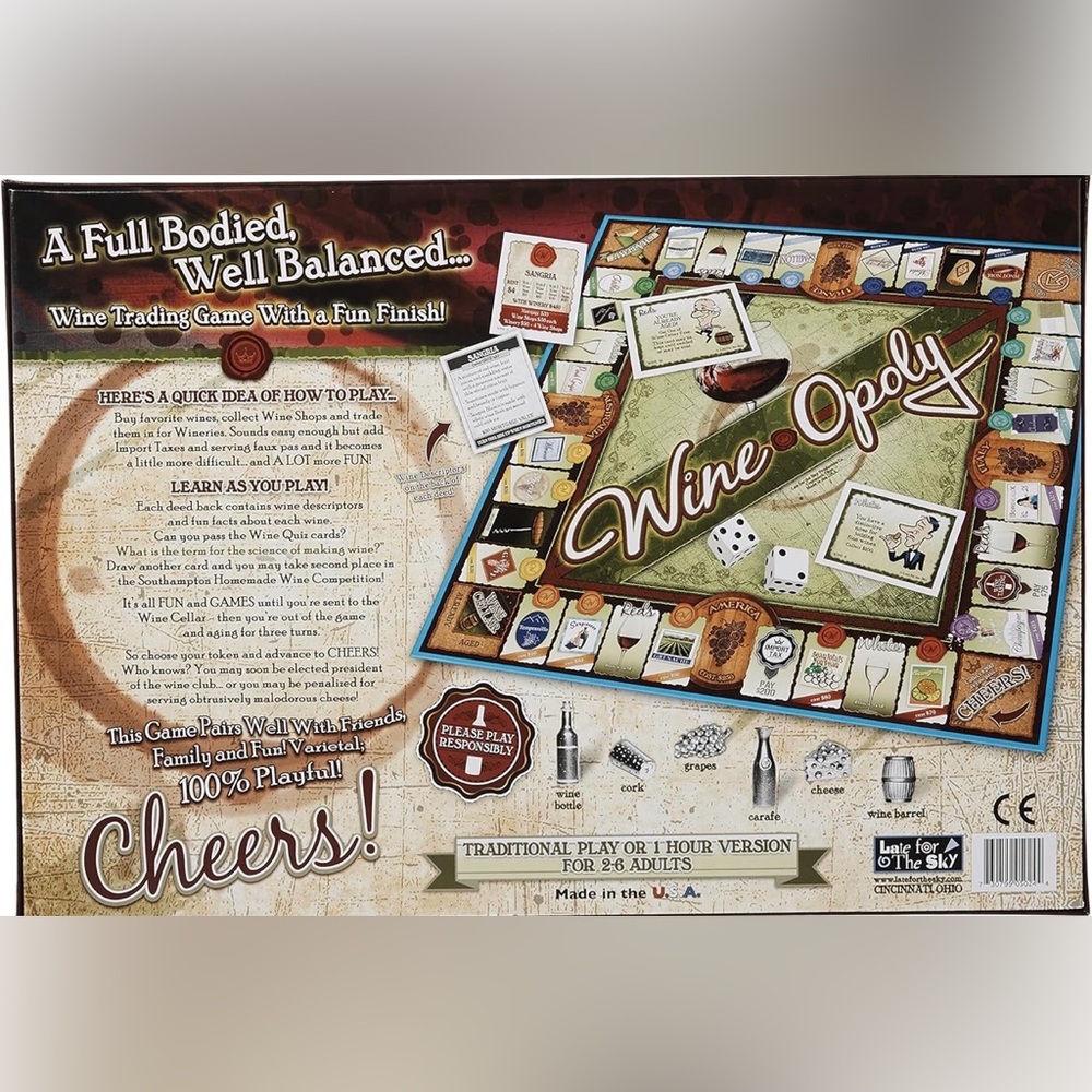 Wine-Opoly Board Game